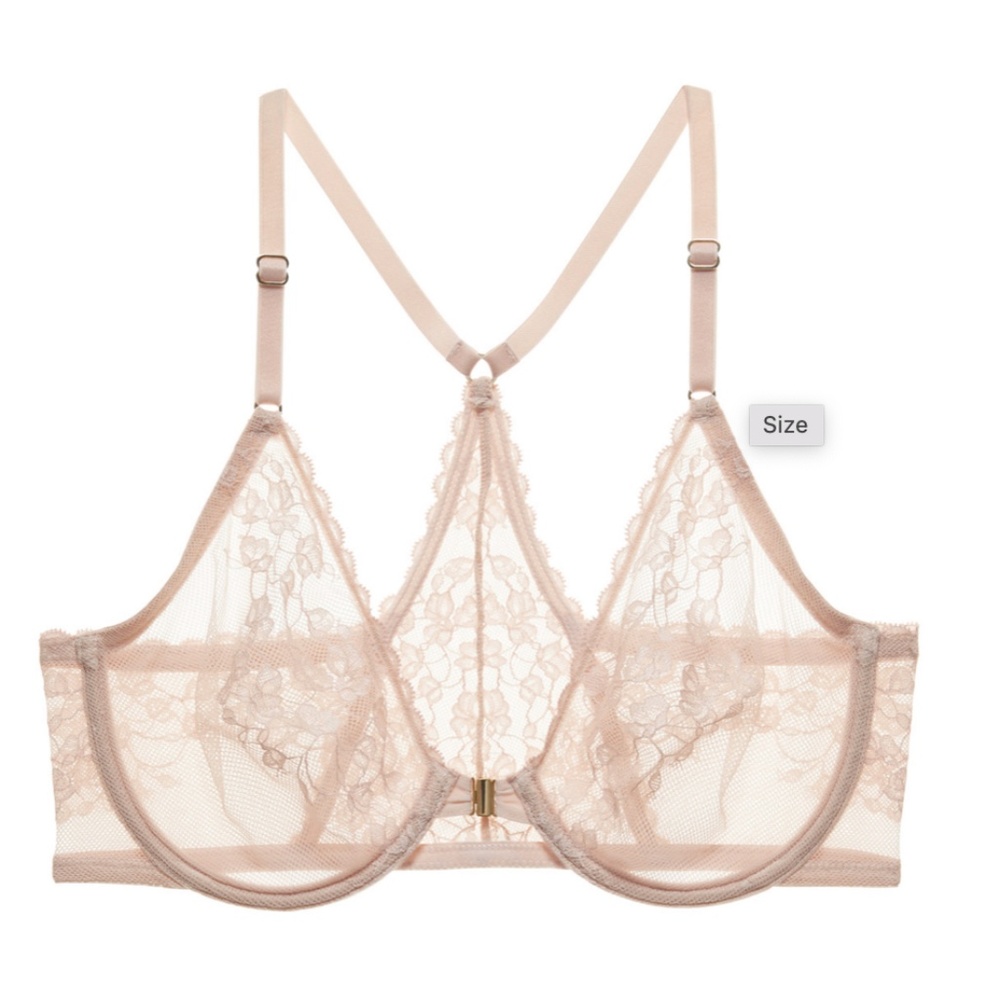 Natori Cherry Blossom Front-Closure Unlined Underwire Bra